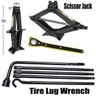 Spare Tire Lug Wrench Tools + 2 Tonne Scissor jack For 2002-2015 Dodge Ram 1500