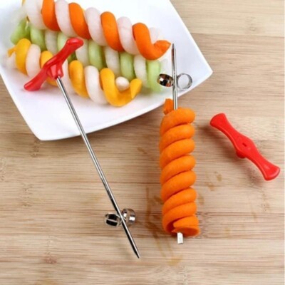 Potato Spiral Cutter Manual Roller French Fry Cutter Making Twist Shredder Grate