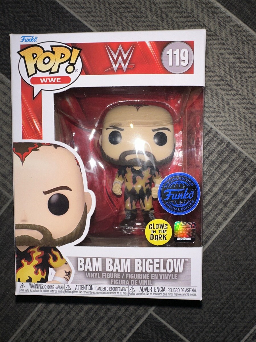 Funko POP! WWE Bam Bam Bigelow Glow In The Dark Collectible Figure - 9cm Vinyl Toy