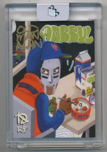 1/1 Artist Auto Gold Ink Oldmanalan Project 70 #516 Darryl Strawberry 86 MF Doom