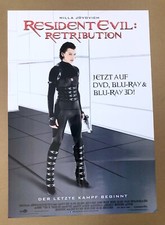 Rare affiche de film d'horreur zombie 2012 Resident Evil RETRIBUTION Milla Jovovich