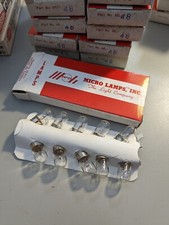 10x New Old Stock 48 Bulbs, 2 V, 0.12 W, E10 Base, T-3.25 Shape Charity 