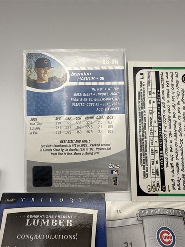 Chicago Cubs Andre Dawson, Ryan Sandberg, Mark Grace & More 9 Card Lot Auto GU - Picture 11 of 20