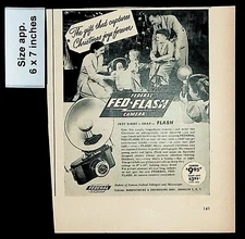 1947 Federal Fed-Flash Camera Christmas Gifts Photography Vintage Print Ad 29929