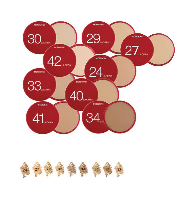 Deborah La Cipria colori assortiti make up viso texture leggera opacizzante