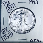 1943 BU GEM LIBERTY WALKING SILVER HALF UNC MS+++ U.S. MINT RARE COIN 6516