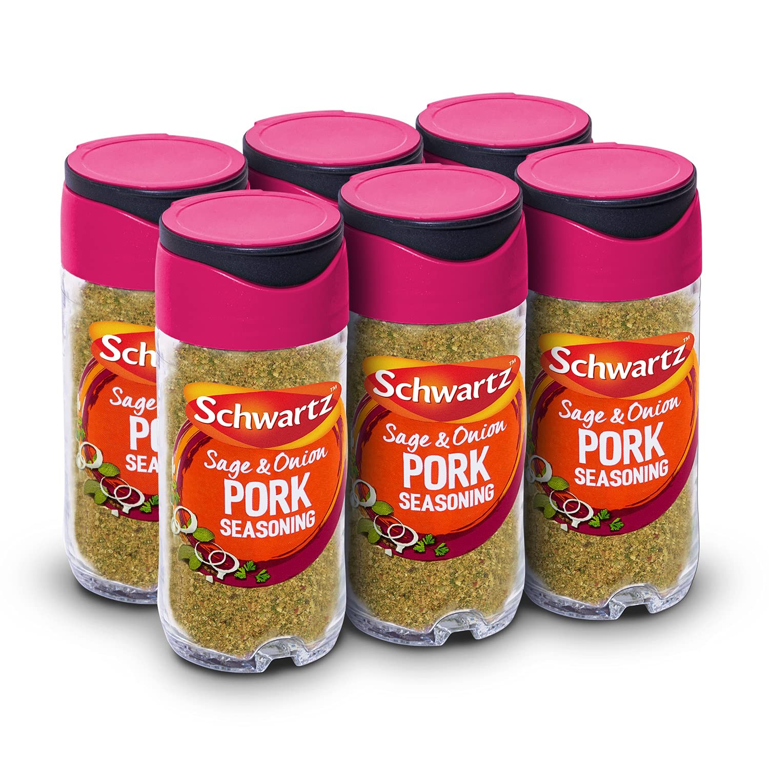 Schwartz Sage & Onion Pork Seasoning 34 G | Jar | Pack of 6 34 g (Pack 6)