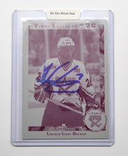 2011-12 Lincoln Stars Hockey Printing Plate AUTO Vinni Lettieri