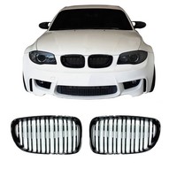 KüHlergitter Passend FüR BMW 1Er (E81/E87), Bj. 2007-2011, Doppelrippe Schwar...