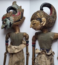 2 antike Wayang Golek-Puppen Stabpuppen Java Indonesien