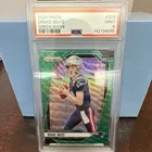 Panini 2024 Prizm Drake Maye Patriots Rookie Green Wave Prizm PSA 9 #329