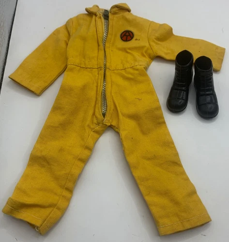 Vintage Hasbro GI Joe Adventure Team Sky Dive Yellow Jumpsuit Boots Clothes
