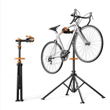 Pro Bike Repair Stand Mechanic Workstation Foldable 4-Legs w/ Rod & Tray 66lbs