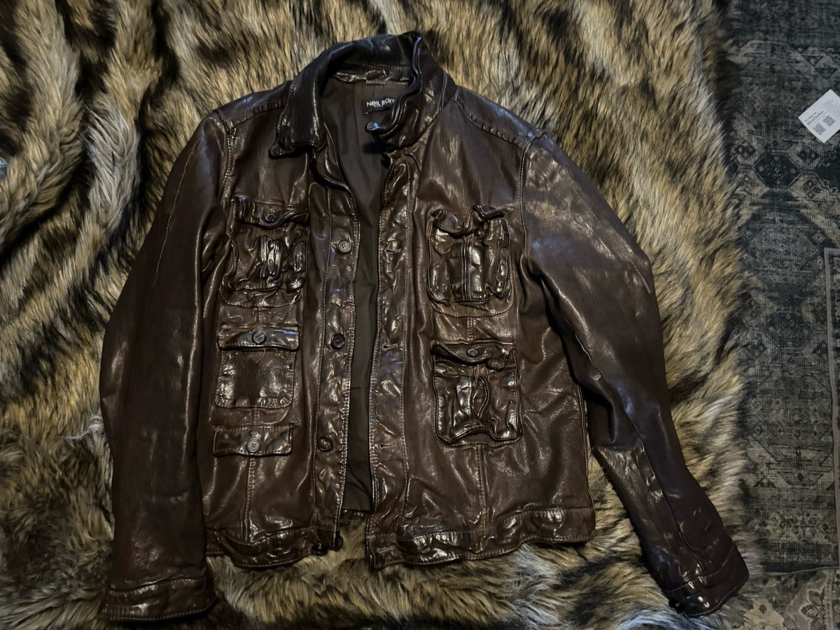 Neil Barrett Size L Brown L Leather Jacket Holy Hollywood