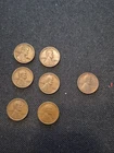 7 VF+ 1912 Lincoln Wheat Pennies.  Includes A Rare Nice 12D Coin