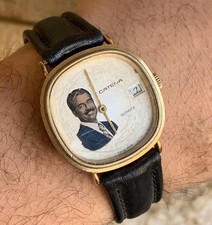 Ultra Rare Vintage Catena Swiss TV-Case Watch Iraqi President Saddam Hussein 80s