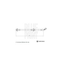 Bremsschlauch Blue Print ADBP530042 FüR Nissan, Vorderachse Links