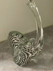 Vintage Art Glass 11" Elephant Figurine Paperweight -Brown & White — photo 1