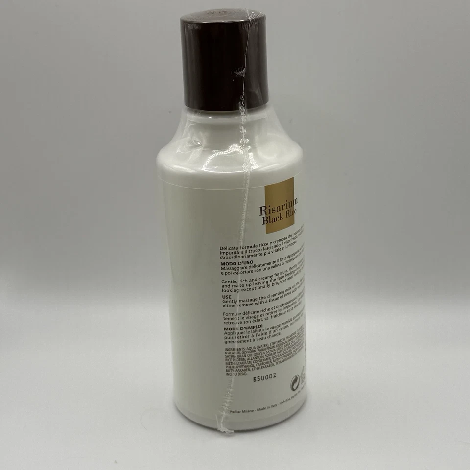 Leche limpiadora iluminadora de arroz negro Perlier Risarium 8,4 oz sellada Foto 2 de 4