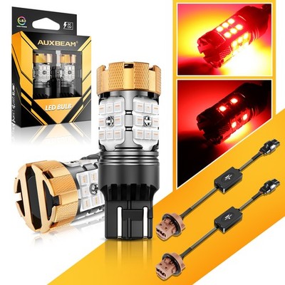 2026 NEW AUXBEAM 7443 7444 7440 7441 LED Bulbs Brake Stop Light Lamp Red Canbus