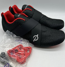 NEW Peloton Altos Cycling Shoes spin Black Red Cleat BS03-01UB-075 Men's 10.5