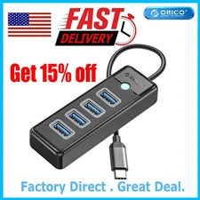 4 Port USB 3.0 Hub Splitter Multi Adapter 5Gbps High Speed PC Desktop Laptop Lot