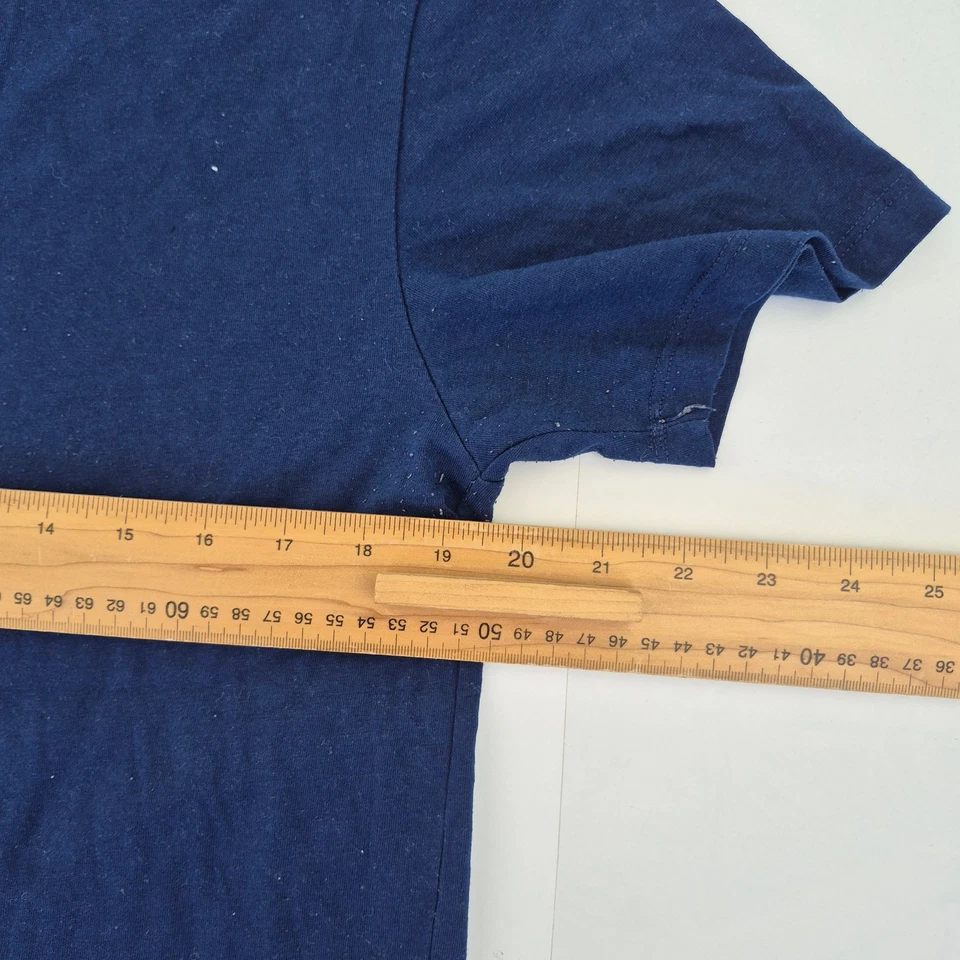 Camiseta REISS grande azul para hombre mezcla de algodón informal manga corta... - Imagen 3 de 4