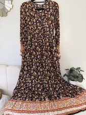 Long Sleeve Maxi Linen Dress Women