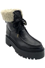 Sam Edelman Women's Elara Lace-Up Leather Ankle Boots Black