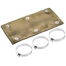Titanium Pipe Shield Exhaust Heat Shield, Two-layer Material Design 6" x 12"
