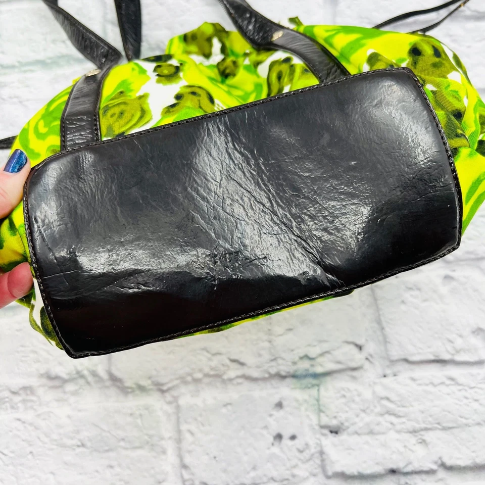 Bolso de Mano Kate Spade Verde Floral Nylon con Cordón con Bolsa a Juego Foto 4 de 4