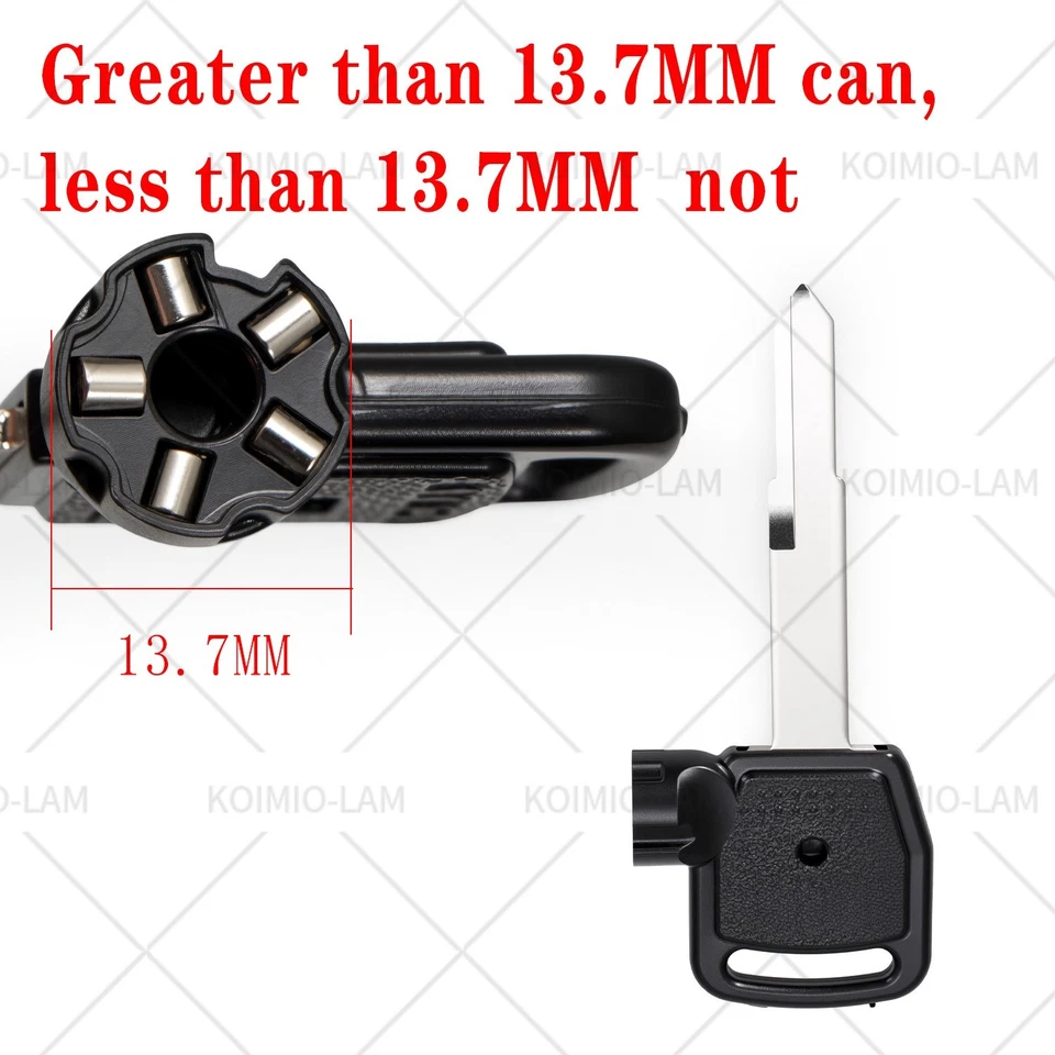 Ajuste para KYMCO Imán Antirrobo Bloqueo CT250 300 400 Kcc Acc 125 Llave en Blanco Sin Cortar Foto 2 de 4