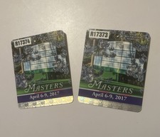 Original 2017 Masters Badge Pair of 2 Sergio Garcia PGA Winner ⛳️
