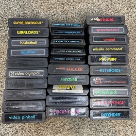 Atari 2600 System Bundle with Console, 30 Games, Joystick, Paddles, and More LOT