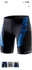 MY KILOMETRE Mens Triathlon Shorts with Adjustable Drawstring Size Large