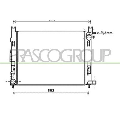 Kühler Motorkühlung Prasco DA226R002 Prascoselection für Renault Dacia