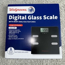 Walgreens Digital Glass Scale Body Analysis Features New Batteries Included