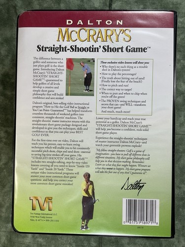 Dalton McCrary Golf Straight Shootin Short Game Lessons 2 VHS Tapes Training Aid - Foto 2 di 4
