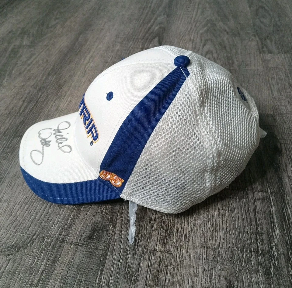 Sombrero firmado por Michael Waltrip NASCAR NAPA Racing #55 Chase Authentics Foto 3 de 4