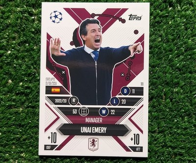 TOPPS EXTRA CHAMPIONS LEAGUE CARD 2024/25 ASTON VILLA N°111 EMERY 2025 