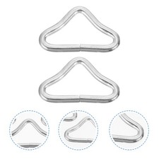 40 PCS Triangle Ring Trampoline Parts Baby Rings Clips Stainless