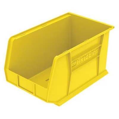 Akro-Mils 30260Yello Hang & Stack Storage Bin, Plastic, Yellow, 10 In H, 11 In