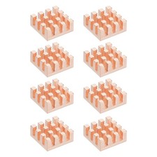 8 Pcs Copper Heatsink 12x12x5mm, Heat Sink Cooler Radiator for Raspberry Pi