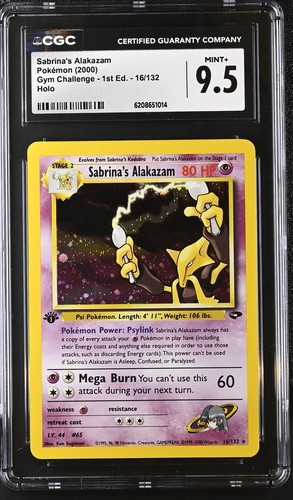 Sabrina's Alakazam (1st Edition) graded CGC 9.5 for sale on eBay