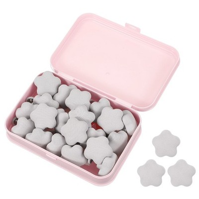20 Stück Bettdecken-Clips für Duvet, grau (Blumenmuster)