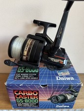 Rare Boxed Retro Daiwa Gs8000 Carbo Caster Fishing Reel SS Carp Sea