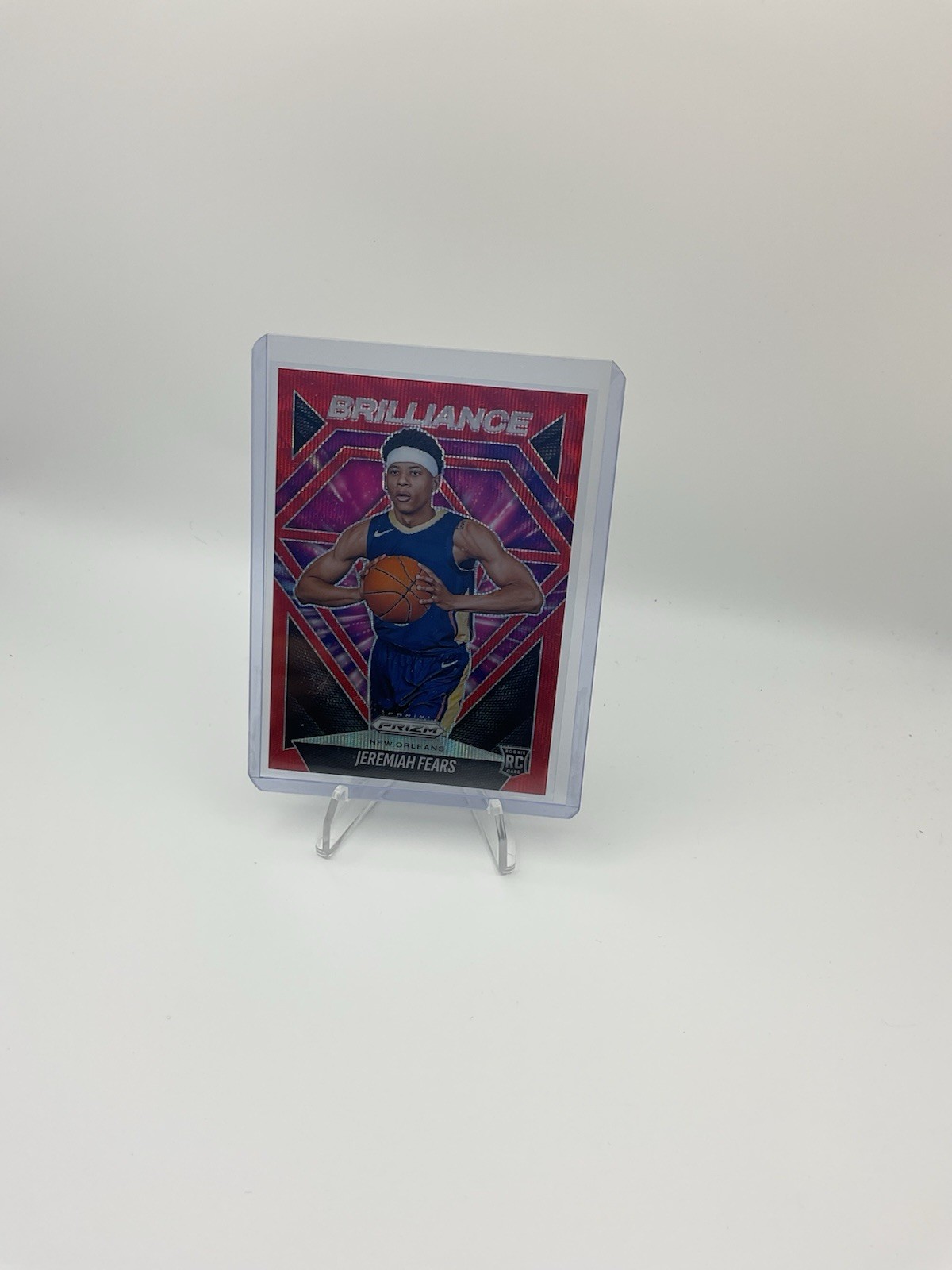 2025-26 Panini Prizm - Brilliance Jeremiah Fears #7 Red Wave Prizm /299 (RC)