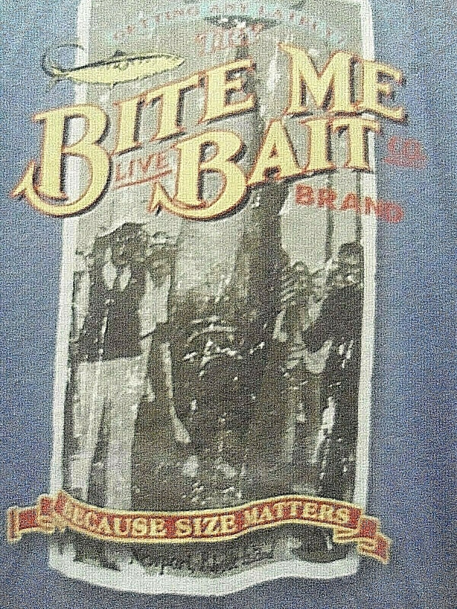 NEWPORT RHODE ISLAND Bite me Bait Brand Size Matters L t shirt