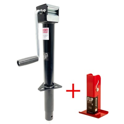 Southwest Wheel 5,000 lbs Side Wind RAM A-Frame Trailer Jack w/ 6'' Flip Foot
