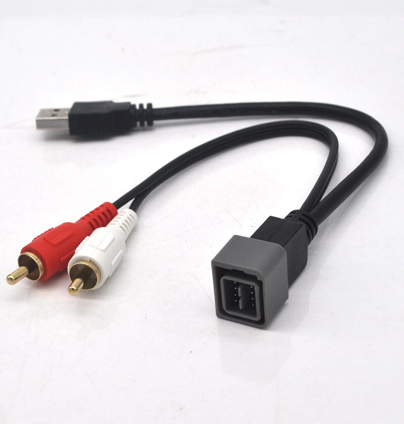 USB AUX Retention Adaptor Cable RCA mp3 For Nissan Qashqai J10